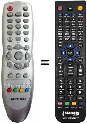 Télécommande équivalente NEOTION BOX 501 (ver. 2)